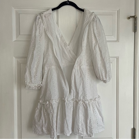 Karlie Eyelet Mini Dress White - Picture 5 of 10